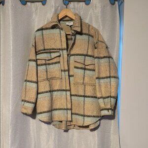 Plaid Wool-Blend Jacket